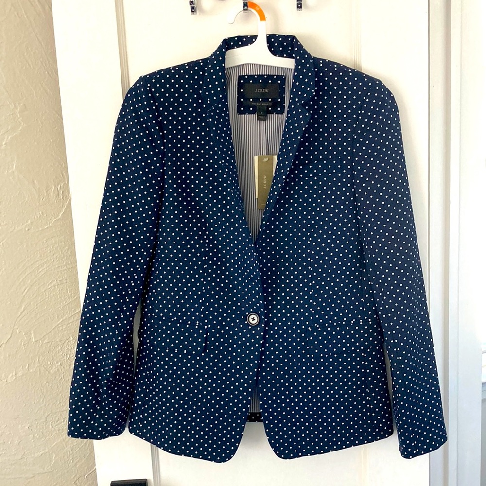 J. Crew Polka Dot Regent Blazer